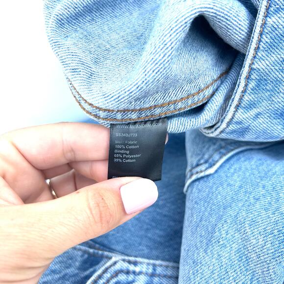 ME+EM Baggy Cargo Denim Trousers Jeans Pants Wide Leg Pockets 24 Vintage Wash - Picture 14 of 14